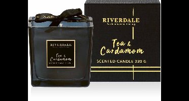 Riverdale - Deluxe Geurkaars in pot Tea & Cardamom - 8cm - zwart - Zwart