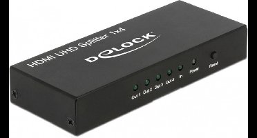 DeLOCK HDMI splitter 1 naar 4 - versie 2.0 (4K 60Hz HDR)