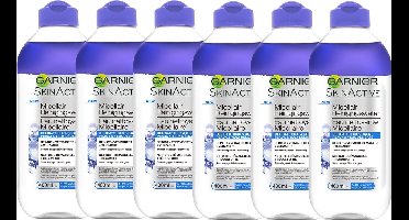 Garnier SkinActive - Micellair Reinigingswater Delicate Huid en Ogen - Verzachtend en Reinigend Micellair Water - 6 x 400ml - Voordeelverpakking