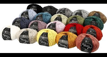 Wolgaren (125 m, 20x100 gr) - Assortiment Kleuren voor Handwerken en Breien