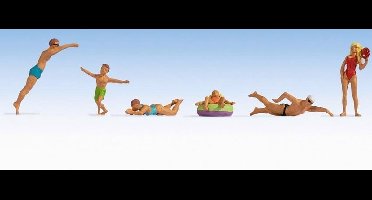 NOCH 0015849 H0 Aan het zwemmen figuren Handbeschilderd, Staand, Liggende