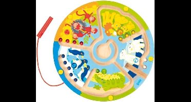 Behendigheidsspel: LEREN TELLEN in de ZOO diam.23cm, magnetisch, hout, 2+