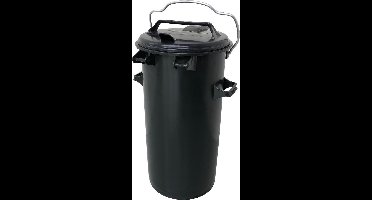 Kunststof afvalemmer 50 liter grijs met beugel