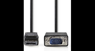 Nedis CCGP37300BK10 Displayport - Vga-kabel Displayport Male - Vga Male 1,0 M Zwart