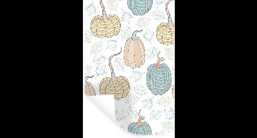 Muurstickers - Sticker Folie - Kalebas - Herfst - Patronen - 20x30 cm - Plakfolie - Muurstickers Kinderkamer - Zelfklevend Behang - Zelfklevend behangpapier - Stickerfolie