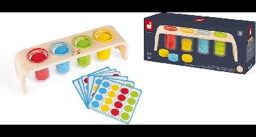 Janod Essentiel - Kleuren Sorteren Spel - Educatief Spel - Leer Spelenderwijs Kleuren - Het Spel Bevat Verschillende Levels - Geschikt Vanaf 2 Jaar