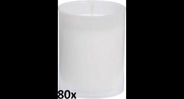80 stuks Bolsius ReLight kaars in witte houder 64/50 (24 uur)