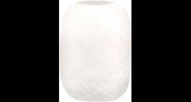 Wefiesta - Cadeaulint - 20 M x 5 MM - Polyester - Wit