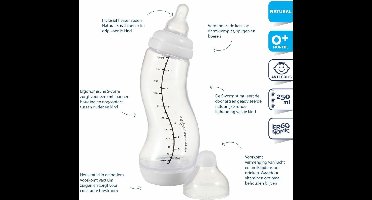 Difrax Natural - Babyfles - 250 ml - Blauw (licht)