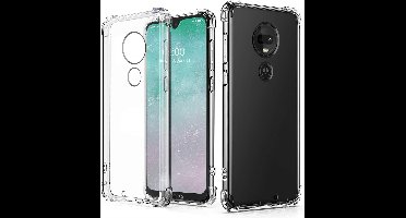 Ntech Hoesje geschikt voor Motorola Moto G7 / G7 Plus Transparant Anti Shock Back hoesje