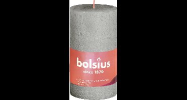 Bolsius Stompkaars Foggy Green Ø50 mm - Hoogte 10 cm - Lichtgrijs/Groen - 30 branduren