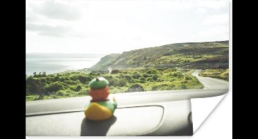 Poster Badeend - Auto - Bergen - 30x20 cm