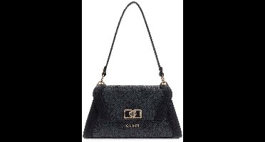 GUESS schoudertas Karnilla Flap Shoulder Bag Coal Logo donkergrijs