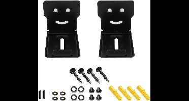 Allecto- Universele Soundbar Muurbeugels - TV Beugels - Verstelbaar - Zwart - Legering - Zelfklevend - Hardwarekit - Geschikt voor TV's, Laptops en Tablets