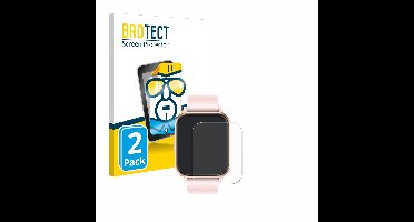BROTECT - Screenprotector voor walkbee Smartwatch 1.83" - Folie Beschermfolie transparant 2 Stuks