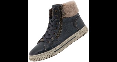 Mustang dames hoge sneaker blauw