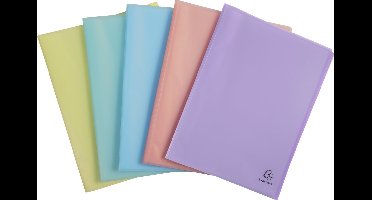 Exacompta 20x Showalbum in halfharde polypropyleen Chromaline Pastel 20 tassen - 40 zichten A4 - Geassorteerd - 88270E