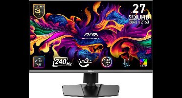 MSI MAG 272UP QD-OLED X24 - UHD Gaming Monitor - 26.5 Inch - 240Hz - USB-C PD 15W