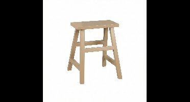 Kruk Monto - Hout - Beige/Greige/Grijs - 40 x 50 x 40 cm (BxHxD)