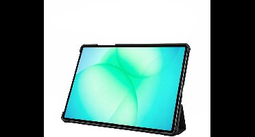 Samsung Galaxy Tab A9+ Bookcase hoesje - Just in Case - Effen Zwart - Kunstleer