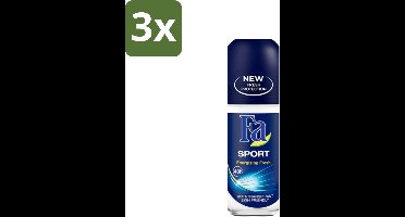 3 x Fa - Sport - Deodorant Roller - Energizing Fresh - 50 ml - Sport Deodorant - Frisheid - Energizing Fresh - 24 Uur Bescherming - Zweetvocht