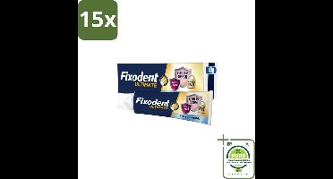 15 x Fixodent Kleefpasta Ultimate Fresh 40 gr - Grootverpakking - Kleefpasta Kunstgebit - Fixatie Kunstgebit - Voedselresten Voorkomen - Frisse Muntsmaak - Draagcomfort Kunstgebit