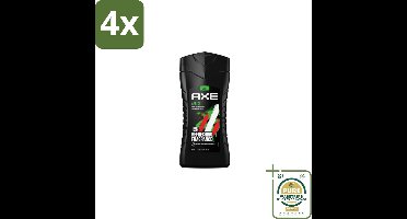 Axe – Douchegel – Africa – 250 ml - Voordeelverpakking - 4 stuks - Mannelijke geur - Exotische geur