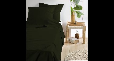 De Witte Lietaer Lakenset Olivia Kahki - 280 x 280 cm + 2x 60 x 70 cm - Satijnkatoen