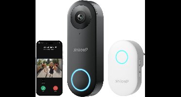 Video Deurbel WiFi – Slimme Deurbel – Beveiligingscamera – Intercom – Deurbel Camera – 2K+ Resolutie – Twee-weg Audio – Zwart