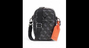 GUESS schoudertas Milano Crossbody Micro Bag Dark Black donkergrijs