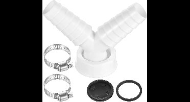 Afvoer Y-connector - Dubbele aansluiting voor wasmachines en vaatwassers - 1-inch slang - Y-adapter afvoerverbinding voor twee apparaten - 19-24mm inlaat - DN 25 uitlaat