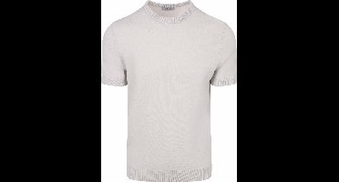 Suitable Knitted T-shirt Wake Ecru - Maat XL - Heren - Casual T-shirts