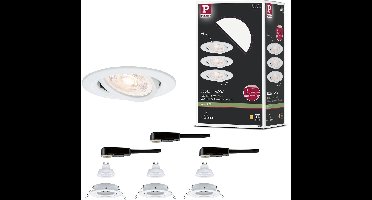 LED-inbouwlamp Nova GU10 Flat draaibaar 3x4,9W 3x550lm 230V 2700K Wit mat