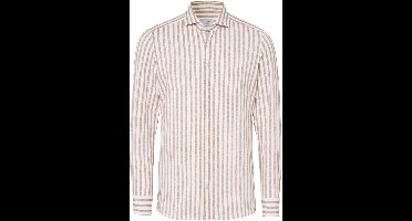 Pure H. Tico Overhemd Functional Shirt Longsleeve E31312 21742 663 Orange Striped Mannen Maat - W43