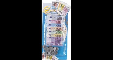 Set van 3x stuks speelgoed kassa euro speelgeld 90 delig - Speelgoed munten en biljetten