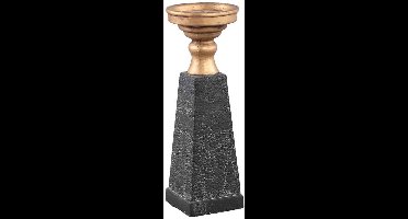 PTMD Laya Kandelaar - 11 x 11 x 34 cm - Poly - Goud/zwart