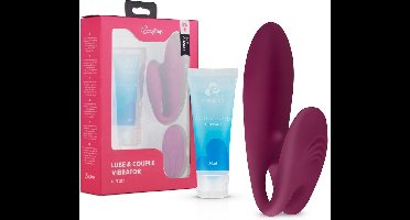 Easy Choice - Koppel Vibrator - Sex Toys voor Vrouwen en Mannen - Vibrators voor Vrouwen - Dubbele Stimulatie - Glijmiddel Waterbasis - EasyGlide Glijmiddel - Erotische Giftset - Cadeau Man en Vrouw - EasyToys - Paars