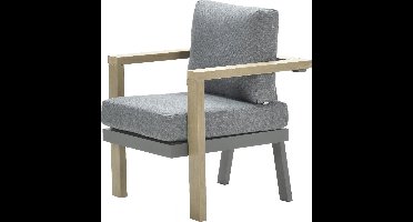 Garden Impressions Morgana dining fauteuil - vintage teak/carbon black/ mystic grey