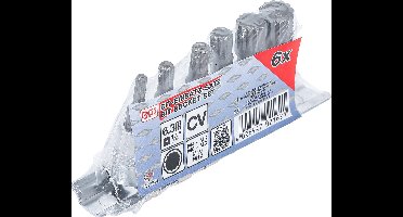 BGS - 6 delige veeltand doppenset 1/4" - M4, M5, M6, M8, M10 en M12 - BGS 2162