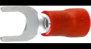 Intercable Q-serie DIN geïsoleerde vorkkabelschoen 0,5-1 mm² M6 vertind - rood per 100 stuks (ICIQ16G)