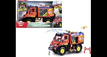 Dickie - Unimog U530 Fire Rescue - Brandweerwagen - trekhaak en waterpistool met afstandsbediening
