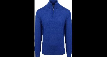 King Essentials The Michael Half Zip Pull Merino Royal Blauw - Maat S - Heren - Pullovers
