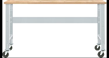 Modulaire werkbank Rubberwood met wielen 2000 mm MW Tools MOD200WR
