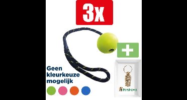 Happy Pet Tough Toys Floater Jumbo Bal Touw Assorti - Hondenspeelgoed - Small 32 cm - 3 Stuks - Inclusief PetsHome Goudkleurige Adreskoker