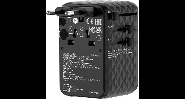 Verbatim Eu Vk Vs Reisadapter Voor Telefoons Laptop 2Xusb-C 2Xusb-A