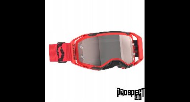 SCOTT Prospect 2.0 kruisbril - Rood/Zwart - Zilver Chrome lens