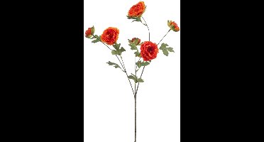 Emerald - Kunstbloem Ranonkel 78cm oranje - Kunstplant voor binnen