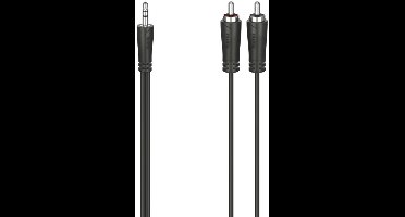 Hama Audiokabel 3,5-mm-jack-stekker - 2 Cinch-stekker Stereo 0,75 M