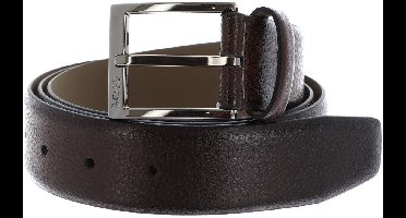 BOSS Leren riem Elloy Sz35 Belt W120 Open Brown bruine