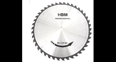 HBM 700 mm - 42-T Zaagblad voor HBM Professionele Wipzaag / Brandhoutzaag 5.5 PK - 400 Volt
